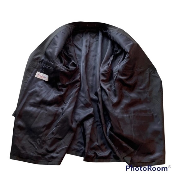 Emanuel Ungaro Suit Jacket Blazer Sport Coat Navy Blue Size 46R formal office - Picture 8 of 13